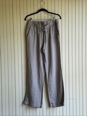 Light Gray Women’s Drawstring Linen Blend Pants